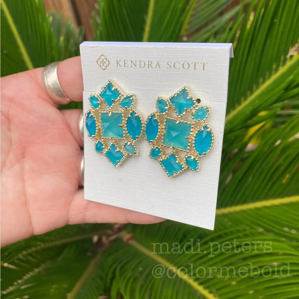 Kendra Scott Virginia Earrings in Azure - Picture 2 of 5